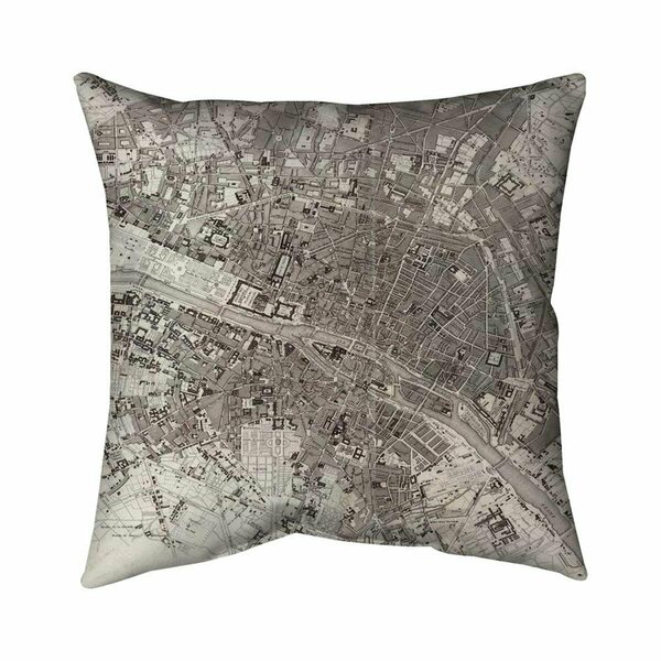 Begin Home Decor 20 x 20 in. Paris-Double Sided Print Indoor Pillow 5541-2020-TV1